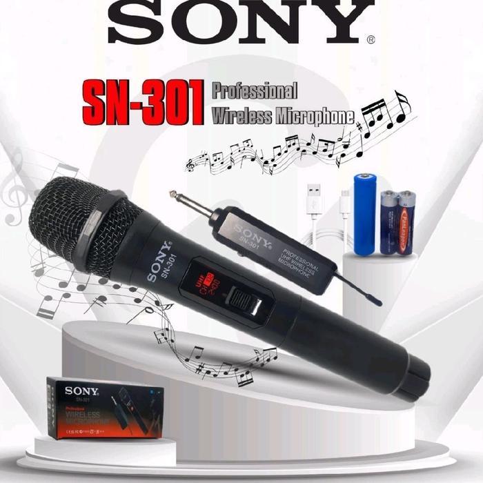 Mic Microphone Mikrofon Wireless Sony Sn 301 (1 Mic) Sn 302 (2 Mic) Microhone Mic Mikrofon Tanpa