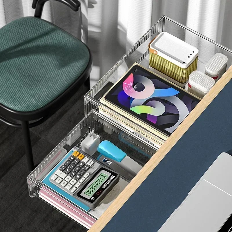 Invisible Storage Table Shelf Storage Box New Pull Out Storage Box Hanging Under Desk Drawer Large