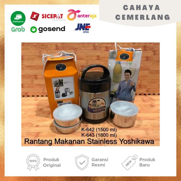 Thermos Makanan Stainless, Lunch Box Yoshikawa Rantang 1500Cc