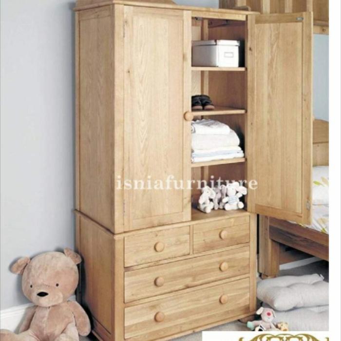 lemari pakaian anak kayu jati