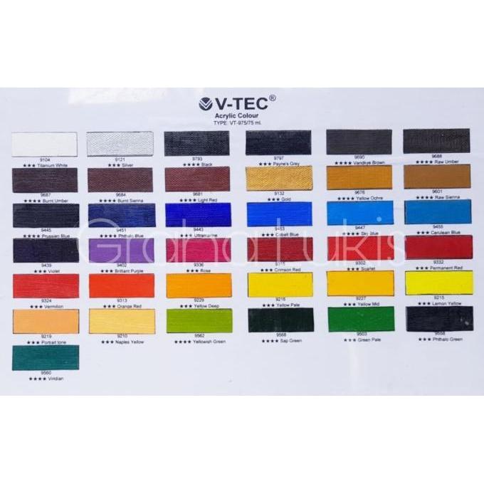 V-Tec Artist Acrylic Paint 500Ml / Cat Akrilik V-Tec 500Ml Asli