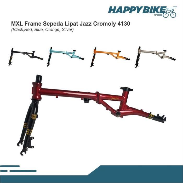 MXL FRAME SEPEDA LIPAT JAZZ FOLDING BIKE HYBRID BAHAN CHROMOLY 16 DISCBRAKE