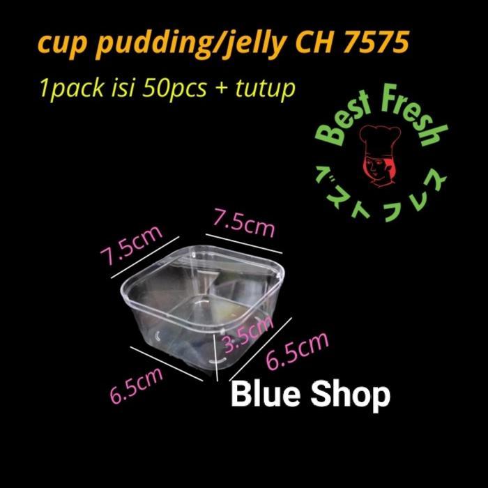 Jelly Cup Pudding / Gelas Puding 150 Ml Ch7575 - Model Kotak Ch-7575
