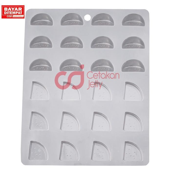 Cj Cetakan Coklat Puding Jelly Permen Buah Semangka 24 Cavity Plastik