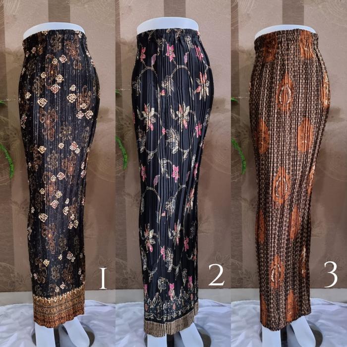 rok plisket batik panjang/rok prisket batik premium