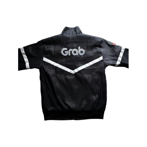 sar JAKET BOMBER DRIVER GRAB HITAM ONLINE GRAB