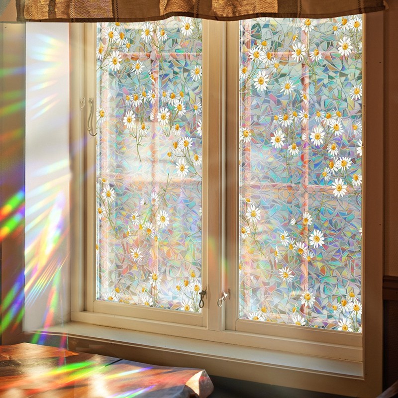 Stained Glass Window Film Window Privacy Film Daisy Window Sticker Vinyl Glass Window Films Home