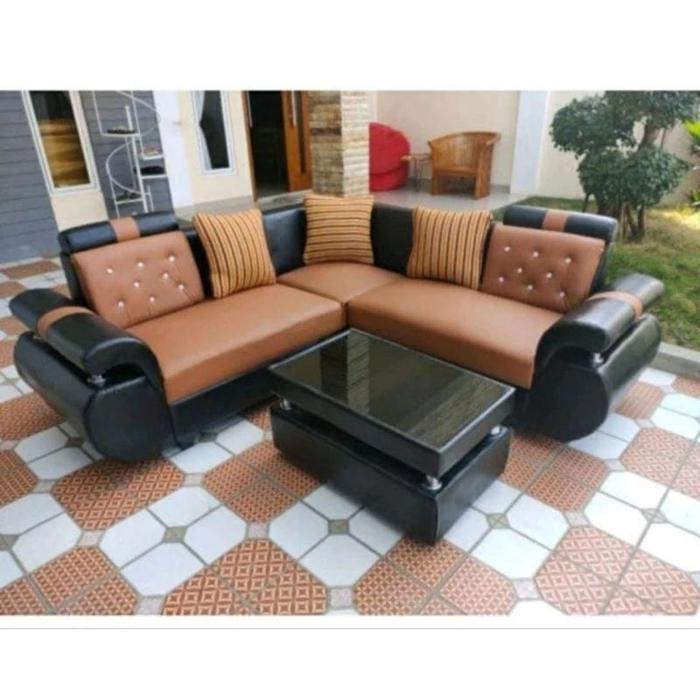 Kursi Sofa Tamu Minimalis / Sopa Jasmine 221 Set Meja Kaca Murah Bandung Soreang Purwakarta - Kombin