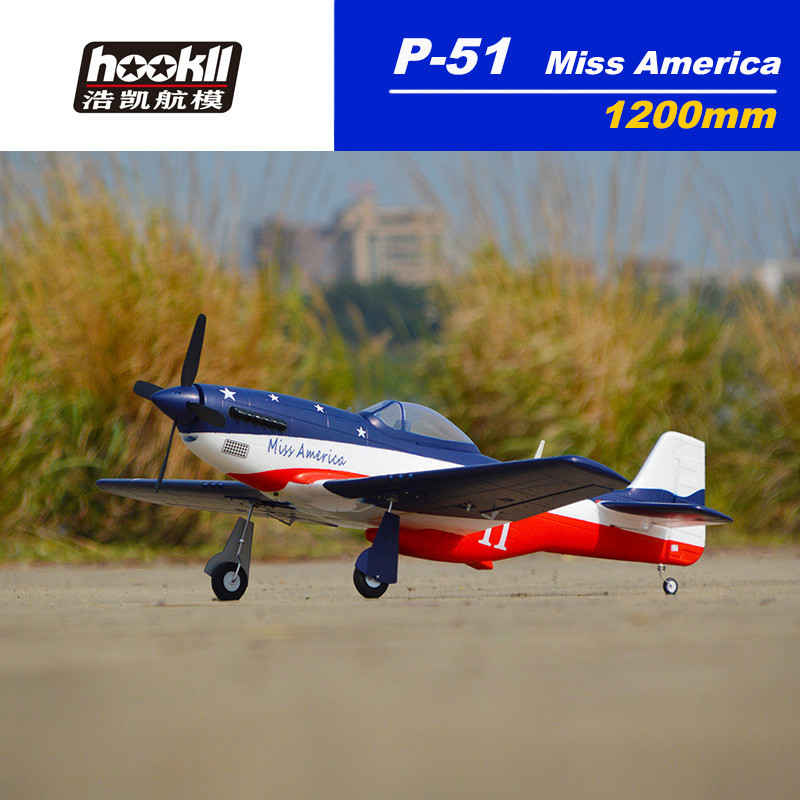 Hookll Model EPO P51 P-51 1200mm Miss America RC Warbird Plane Model Hobby