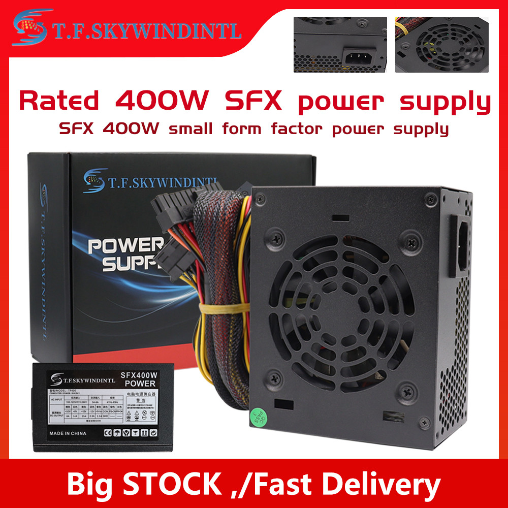 400W SFX PC Power Supply 400W PC Desktop Gaming Power Supply SFX400 Small PSU 110V 220V Suitable for