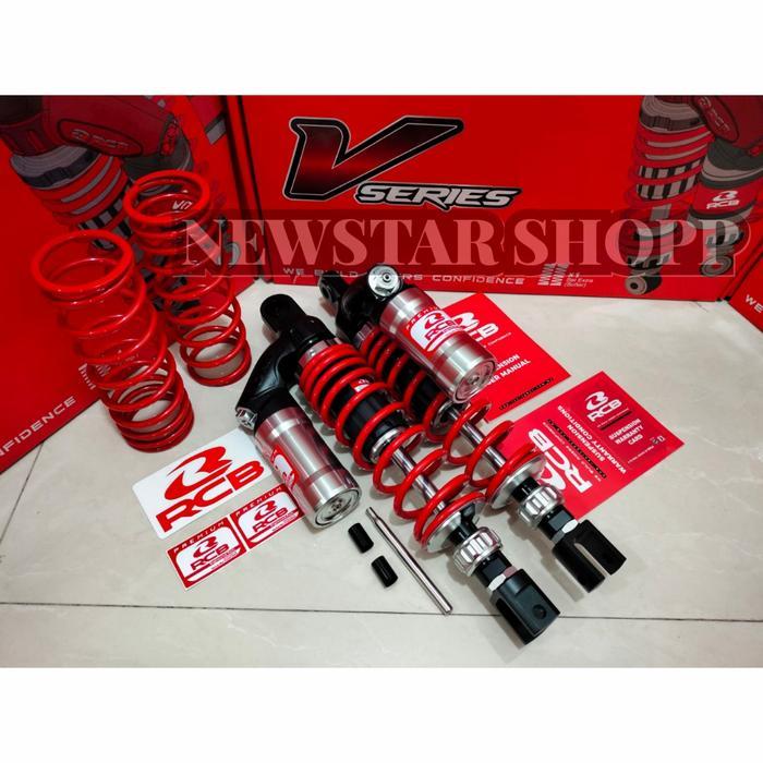 shock rcb vd series pcx 160 xmax 250 original 360mm 350mm - Merah, 350mm