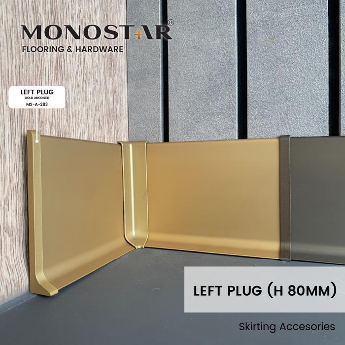 NEW AKSESORIS PLINT SKIRTING ALUMUNIUM AKSESORIS LIST LANTAI (H80MM)