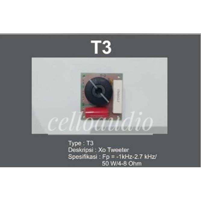 Crossover Tweeter T-3 Crossover Pasif 1 Way T3