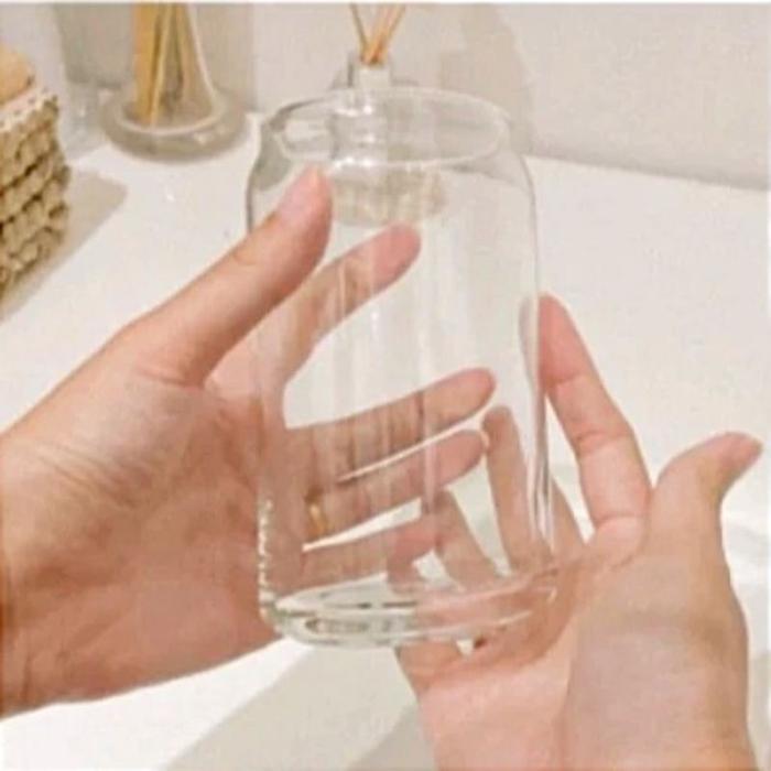 Vas Kaca Bening Tabung / Pot Kaca Tanaman Air Hidroponik Aesthetic