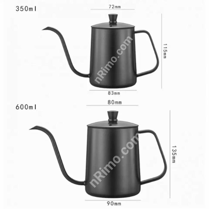 TEKO KOPI LEHER ANGSA STAINLESS STEEL GOOSENECK KETTLE COFFEE KETEL