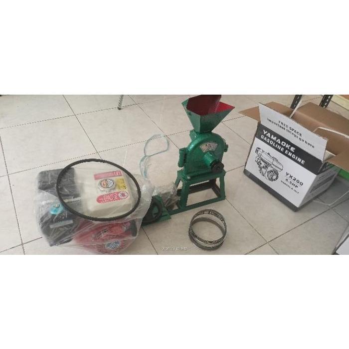 Mesin FFC15 Disk Mill Giling Kopi Jagung Bumbu Tepung FFC 15 Pakai Engine Dinamo Agro Tool Store - H