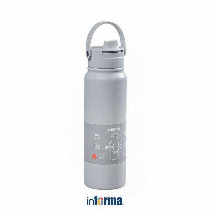 Informa Appetite 890 Ml Barnes Botol Minum Vacuum - Abu-Abu Termos Tempat Minum Kantor Sekolah