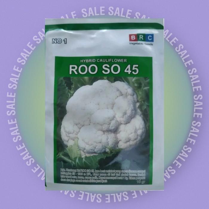 benih kol bunga roo so 45 cauli flower kemasan pabrik isi 10 gram