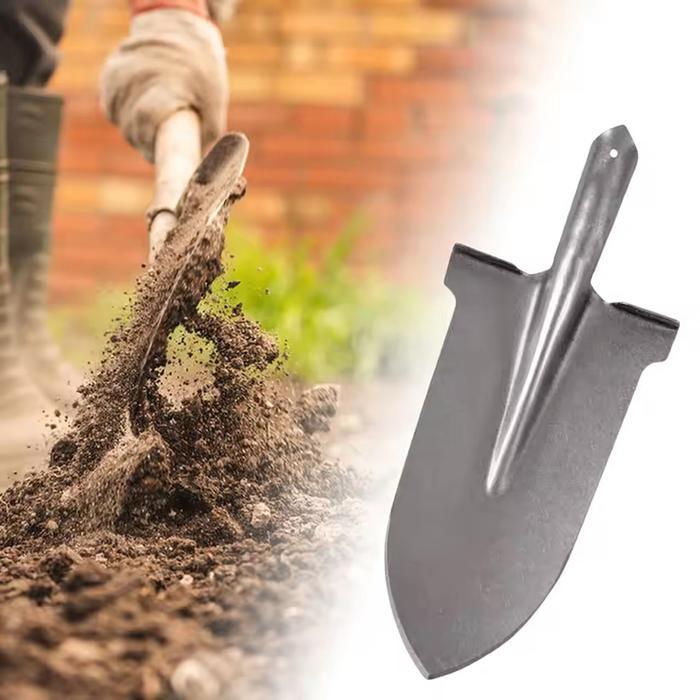 Sekop Kebun Baja Tebal / Sekop Gali Tanah Lancip / Sekop Lancip Pendinginan Baja Mangan