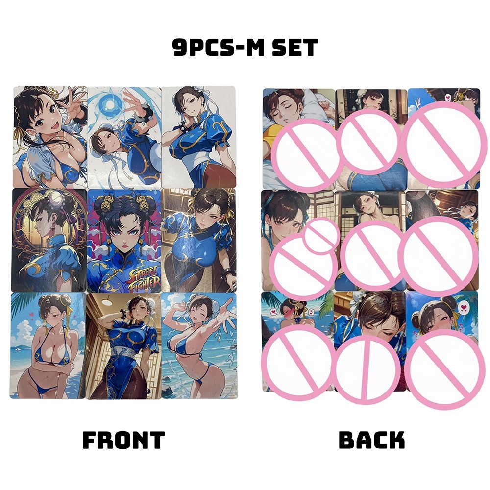 New 25Set Japanese Anime Sexy Cards Rare NARUTO One Piece Dragonball Nude Card NSFW ACG Collection