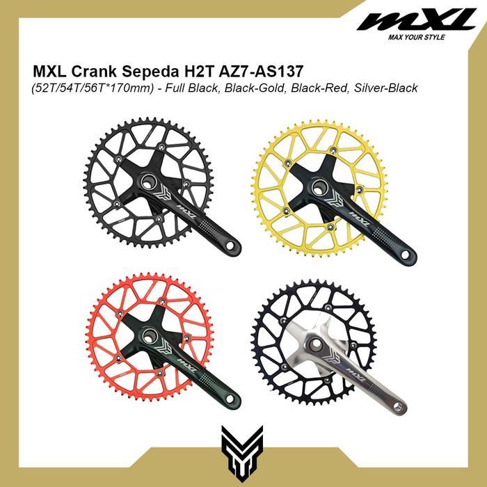 Shimano Bike - Mxl Crankset Sepeda Hollowtech Ht2 Single Chainring Gir Depan Armset