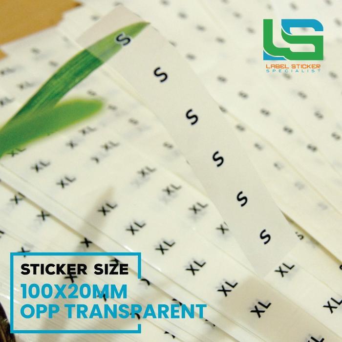 STIKER SIZE DASAR PUTIH, STIKER UKURAN BAJU , STICKER SIZE
