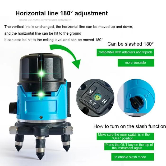 Self leveling laser level 5 line 6 point laser ukur waterpass