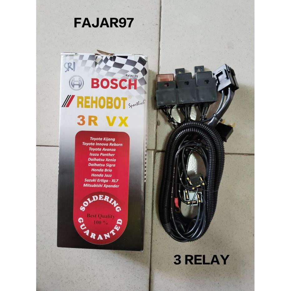 Kabel Relay Rellay Rally Set Lampu Head Lamp H4 Bosch Rehobot