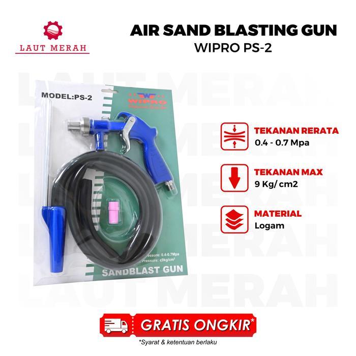 Air Sandblast Gun Wipro Sand Blaster Sandblaster Tembakan Pasir Kaca