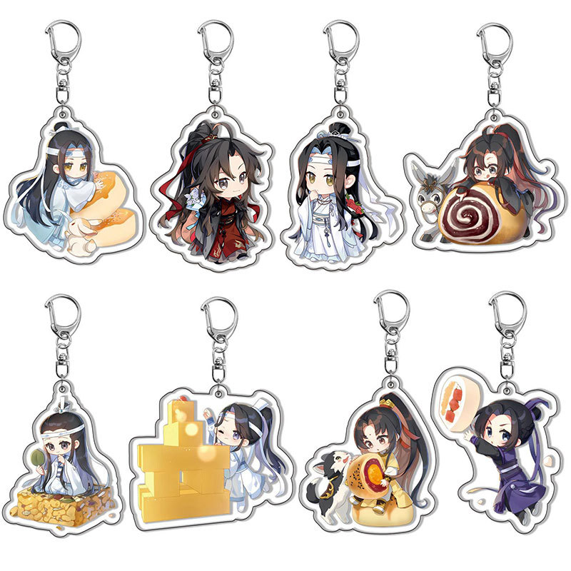 Anime Mo Dao Zu Shi Keychain Wei Ying Lan Zhang Figure Key Chain Grandmaster Of Demonic Cultivation