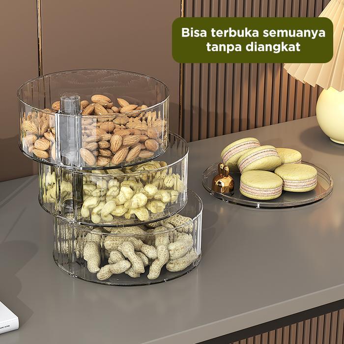 Halu Toples Susun Kedap Udara Toples Snack Hari Raya Toples Transparan Toples Kue Coklat Lucu Toples