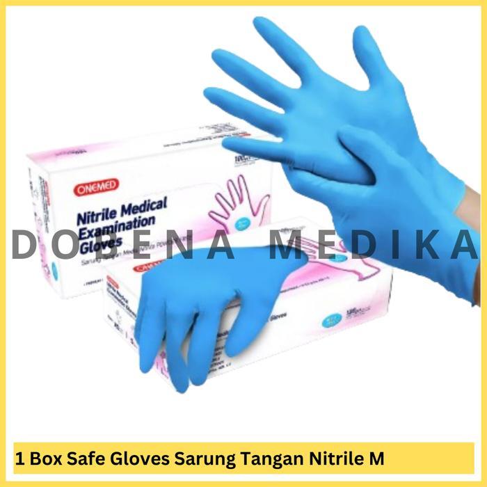 SAFE GLOVES HANDSCOON SARUNG TANGAN NITRILE NON POWDER NON STERIL