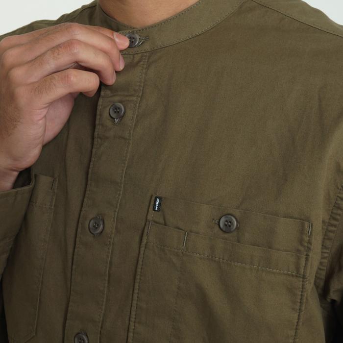 M.GEE KEMEJA KOKO MGEE BAJU KOKO TERBARU ARKAN C010 OLIVE