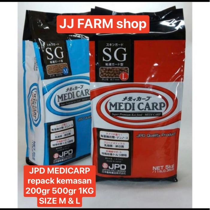 JPD MEDICARP SG 1KG 500gram size M L FLOATING pakan ikan koi koki hias Gratis Ongkir