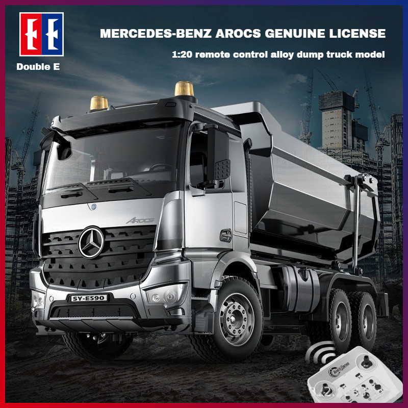 Double E E590 1:20 Rc Dump Truck Alloy Electric Remote Control Mercedes-Benz Construction Vehicle