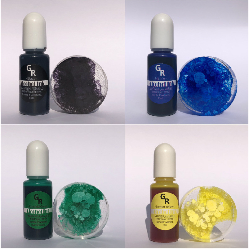 10ml 3D Metallic Resin Pigment Alcohol Ink Diffusion Liquid Resin Colorant Dye DIY UV Resin Mold