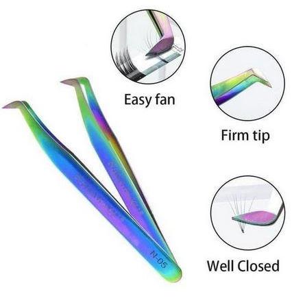 Pinset Gold / Pelangi Rusian Volume Super Rapat Eyelash Extension Russian