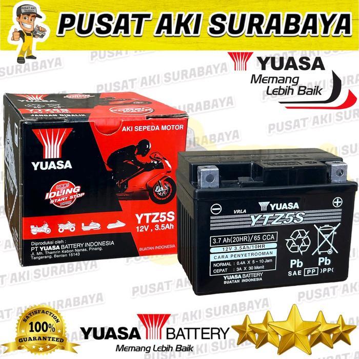 Bergaransi Original Aki Berkualitas Yuasa Ytz5S Motor Vixion Verza Vario 110 Supra 125 Kharisma