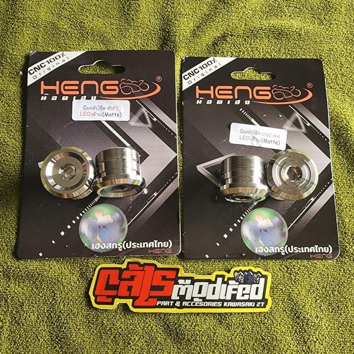 Tutup As Shock Kawasaki Leo Stainless Original Heng Thailand