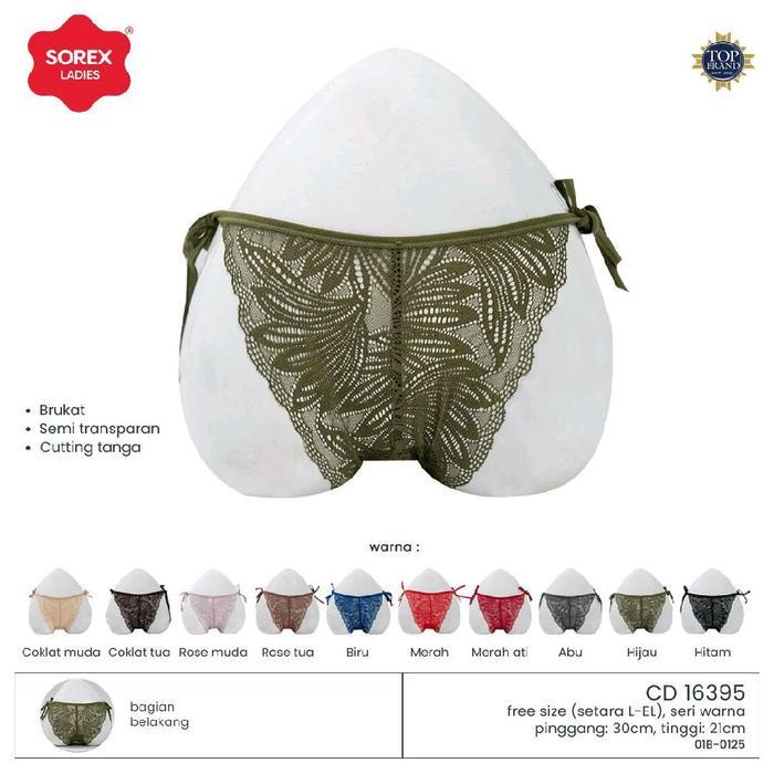 [3Pcs] Celana Dalam Cd Wanita Sorex 16395 Tali Samping Co