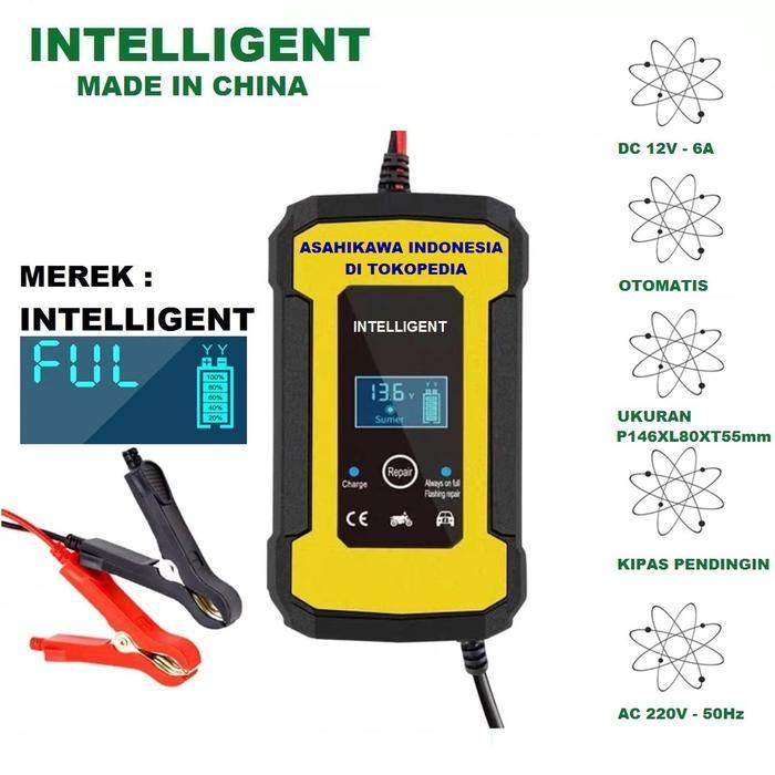 Intelligent Fast Charger Accu Cas Aki Mobil Motor Charger Aki Otomatis