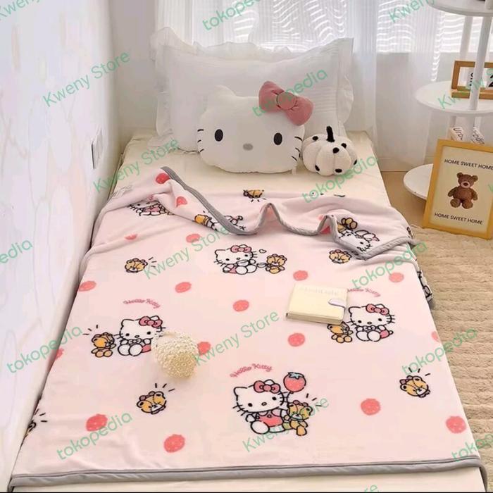 ORIGINAL Selimut hello kitty selimut karakter hello kitty READY STOCK