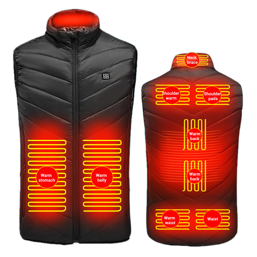 BAHANA Winter USB Electric Heated Vest Heating Waistcoat Thermal Warm Jacket Electric Body Warmer fo