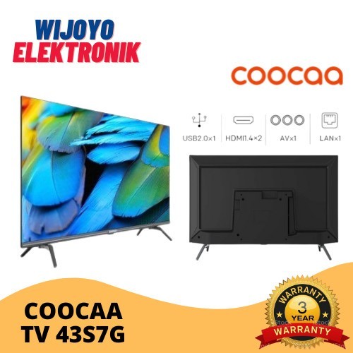 Led Tv Coocaa Cooca Cocaa 43 inch 43inch 43S7G 43S7 G OS Android 11