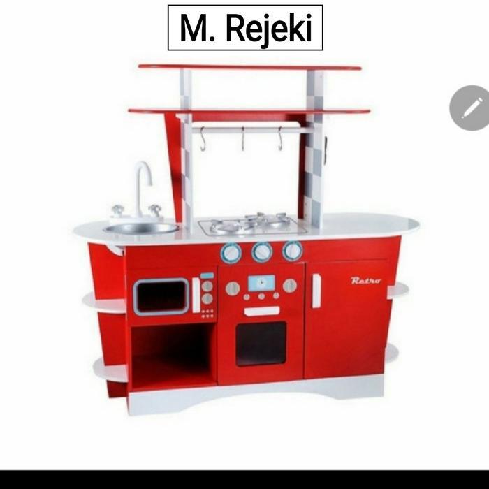 Elc Wooden Diner Kitchen Red
