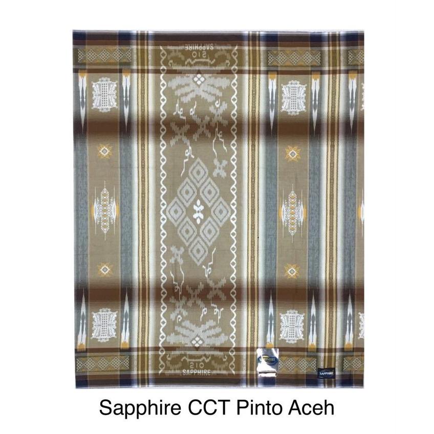 Sarung Tenun Sapphire Kembang CCT Pinto Aceh
