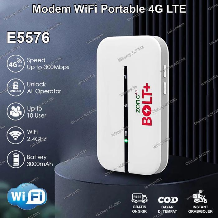 Modem Wifi Portable E5576 Bolt+ Mifi 4G Lte Support All Operator