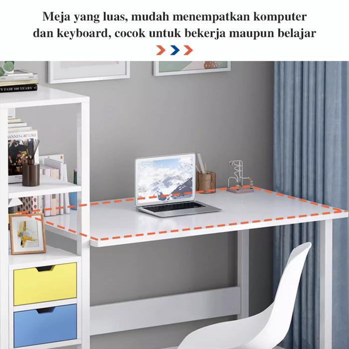 Etife Meja Belajar / Meja Belajar Dengan Laci / Meja Komputer / Meja Belajar Anak / Meja Kantor /