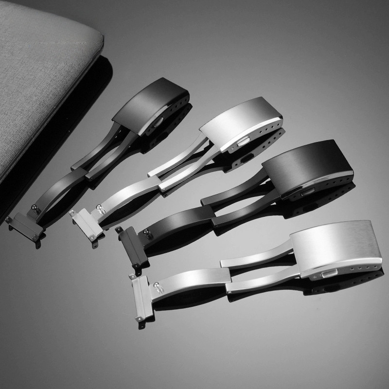 316L Stainless steel Watch strap Clasp 16 18 20mm Black For Breitling Ulysse Nardin Replacement