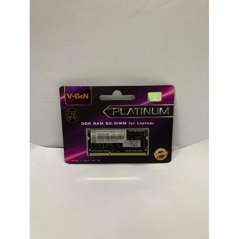 V-Gen Ddr3 Sodim 4Gb Pc 10600/Pc 12800